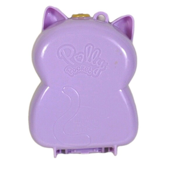 Mattel Polly Pocket Purple Cat Sushi Shop Compact Japanese Theme Mini Doll Toy - Picture 2 of 6
